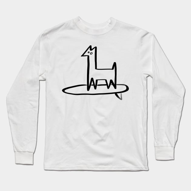 surf dog Long Sleeve T-Shirt by Angel Rivas